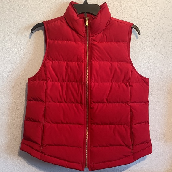 Talbots Duck Down Red Puffer Vest - Picture 1 of 7